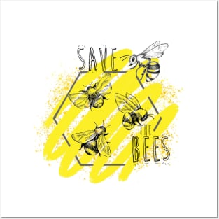 save the bees Posters and Art